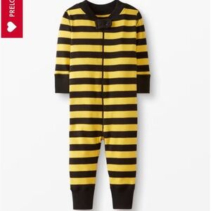 Hanna Andersson Yellow and Black Striped Kids Pajamas Sz 2T